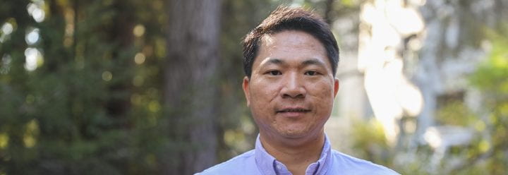 Portrait of UC Santa Cruz Associate Professor of Mathematics Longzhi Lin