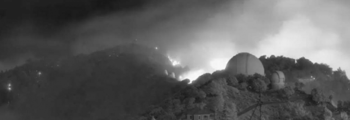 SCU Lighting Complex Fire burning at the Lick Observatory