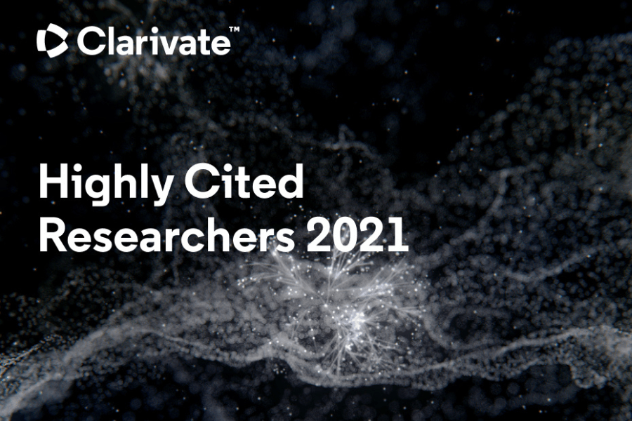 Text Reads: Clarivate Highly Cited Researchers 2021