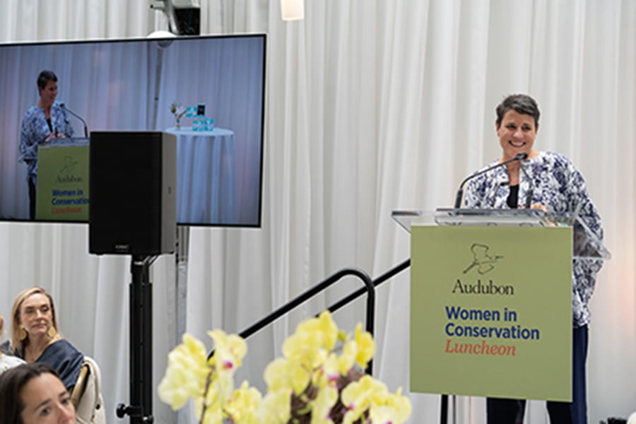 Kathleen Finlay, President of Glynwood, receives the 2023 Rachel Carson Award. Audubon's Rachel Carson Award is a national award which honors American women whose work has greatly advanced conservation locally and globally.